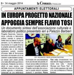 La Cronaca di Verona_14 maggio 2014_Conferenza stampa Europee